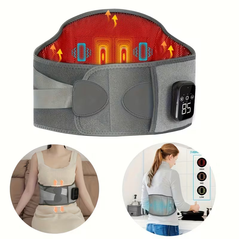 Cordless Heating Pad with Massager, Portable Lower Back Massager Eligible Wearable, Father's Day Gifts, Birthday Gifts for Dad Mom Men Women, Wearable Massager, Soft Fabric, Easy To Clean 10K+ sold Sourced from EasyFit Shop Star storeStar
