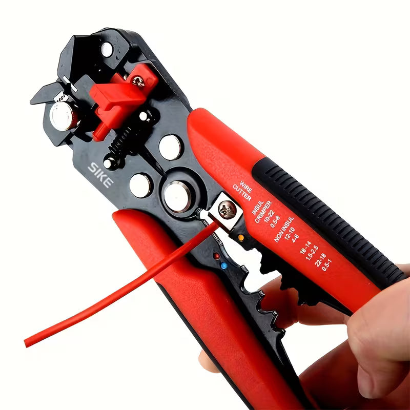 1pc Electrician's Automatic Wire Stripper, Multi-Function Wire Stripper with Stripping Range of 24-10 AWG/0.2-6mm², Quick Wire Stripping, Peeling, Crimping, and Cutting Cable Crimping Pliers, a Manual Tool for Electrician Home Renovation