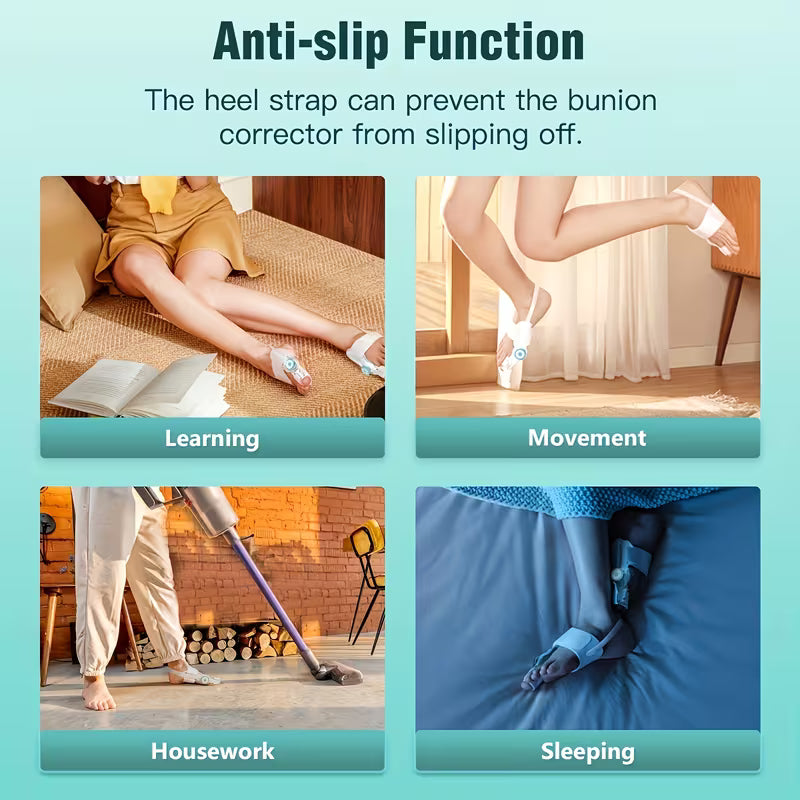 Device for Both Men And Women, Featuring an Adjustable Knob Splint for Bunions, Equipped with a Non-Slip Heel Strap, Compatible with Both Left And Right Feet