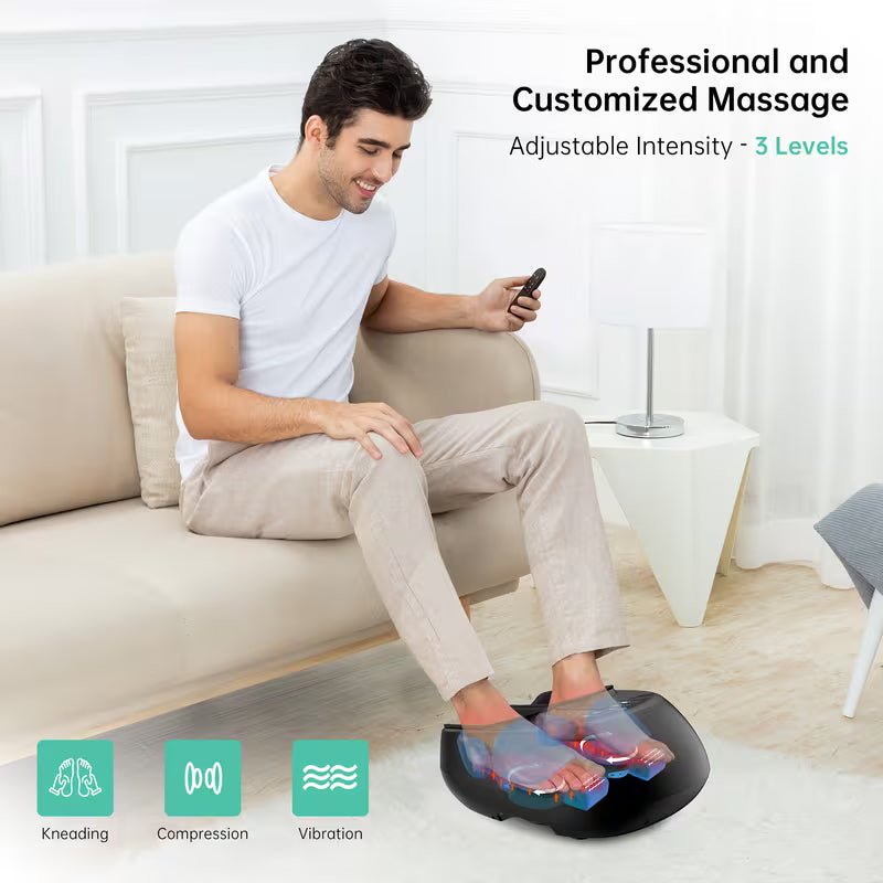 Snailax Shiatsu Foot Massager with Heat, Deep Kneading, Compression, Vibration, Christmas Gifts For Dad and Mom