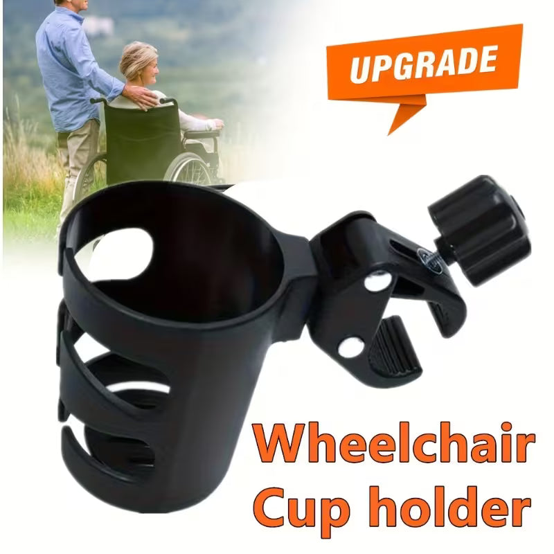Heavy-Duty Cup Holder with a 360¡ã Rotating Base And Non-Slip Suction Mount - Portable Drink Holder Suitable For, Walkers, Transport Chairs, And Carts - Designed for One-Handed Operation, Cup Holder
