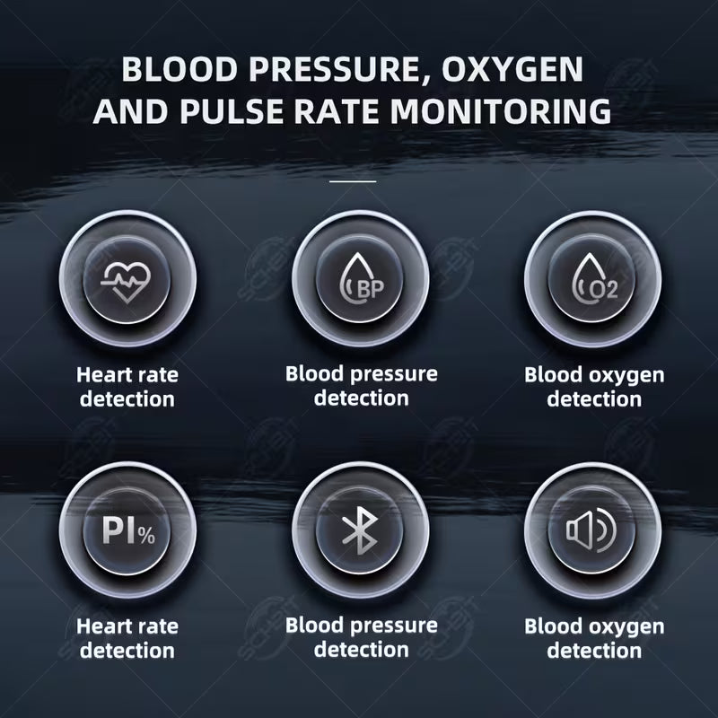 1pc 2-in-1 Digital Fingertip Pulse Oximeter And Blood Pressure Monitor; Real-time Monitoring Of Heart Rate, Blood Oxygen Levels, And Blood Pressure Via Bluetooth App; 2.6in. X 1.3in. (without Battery)