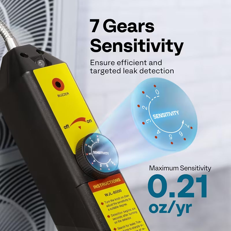 Newly Developed Refrigerant Fluoride Leak Detection Instrument with Indicator Light, High Precision Halogen Gas Leak Detection Instrument, Suitable for Halogen R134A, R410A, R22A Air Conditioning Warm Air AC