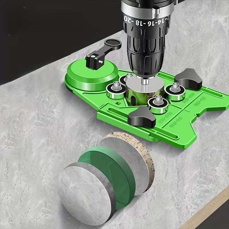 Ceramic Tile Hole Locator, Glass, Marble Hole Locator, Ceramic Tile Chamfer Tool, Ceramic Tile Marble Sucker Fixed Hole Locator, Drilling Locator, Glass Sucker Positioning Hole Opener, Drill Sucker Positioning Hole Locator