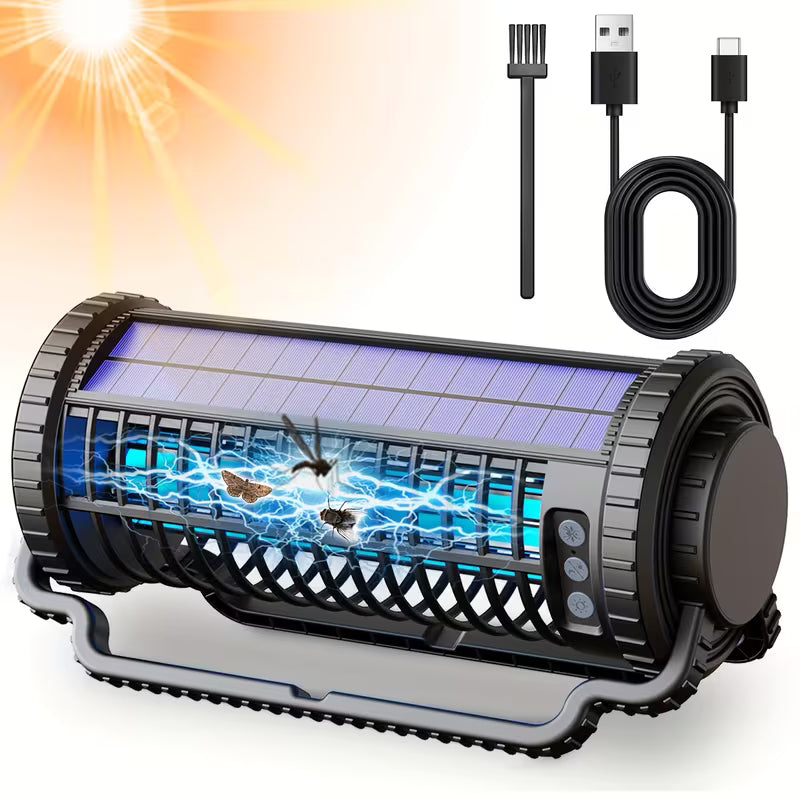 Outdoor Solar Insect Killer, High-efficiency Mosquito Killer Indoor, Cordless Rechargeable Fly Trap With 4000mAh Battery, Waterproof Insect Repellent, Suitable For Outdoor, Terrace, Backyard, Garden