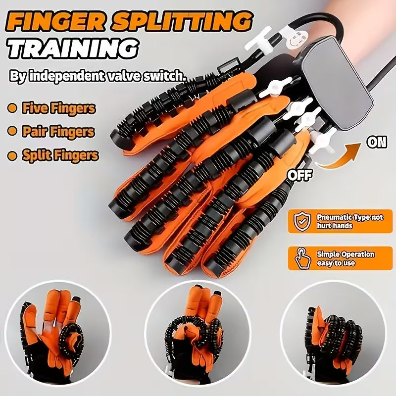 Rehab Robot Gloves, Hand Machine Training, Automatic Hand Training, Hand Function Rehabilitation Finger Exerciser, Finger Training, Gifts for Seniors (Orange), Perfect Gift for Thanksgiving, (Valentine's Day) Caring for Your Loved Ones