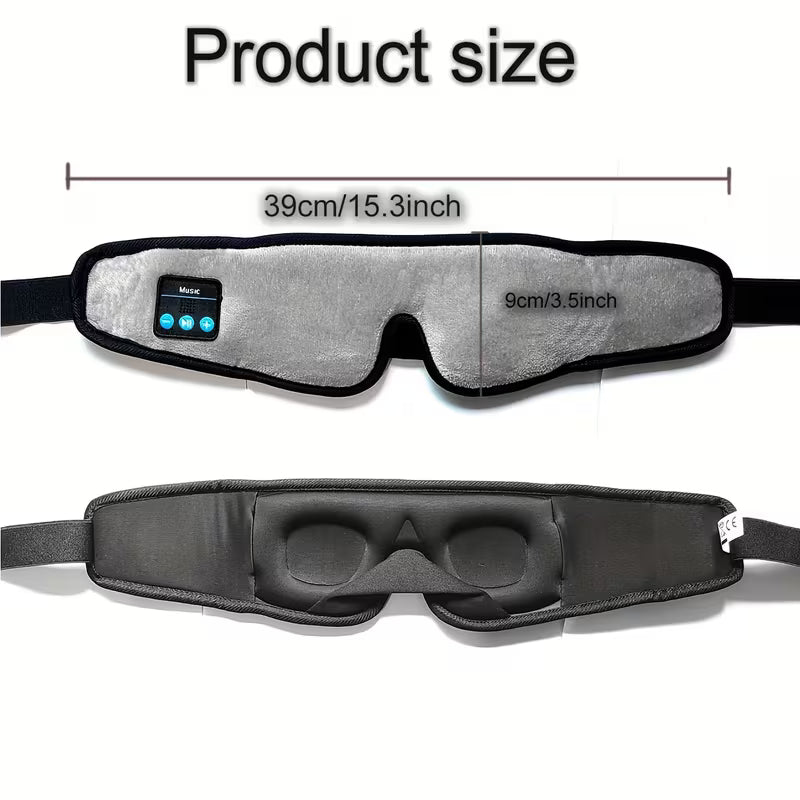 1pc 3D Wireless Sleep Mask with 5.2 BT Earphones, Best Sleeping Mask, Tpye-c Charging Cable Inside, Wireless Music Eye Mask for Men&women