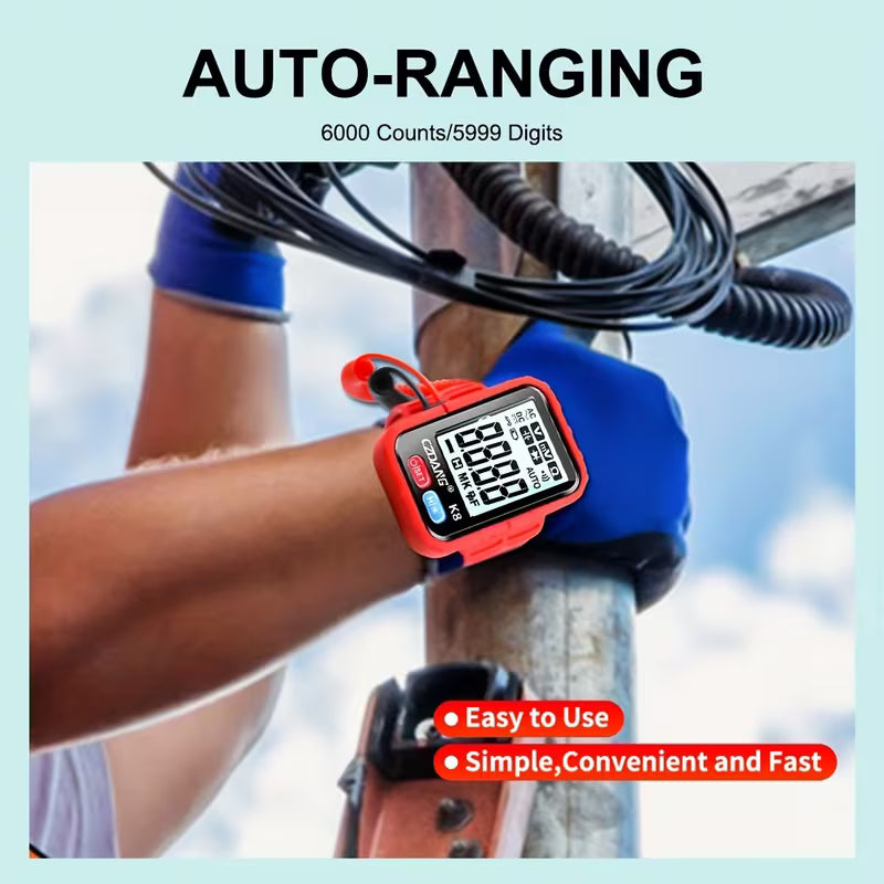 1pc Mini Style Wearable Wristband with a Digital Multimeter Tester That Can Measure DCV, ACV Resistance Continuity, Compact and Portable