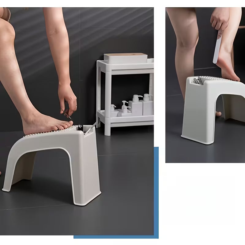 Office Footrest Mat, Plastic Stool, Multi-functional Nail Art Step Stool, Household Bathroom Anti-slip Low Stool Footrest