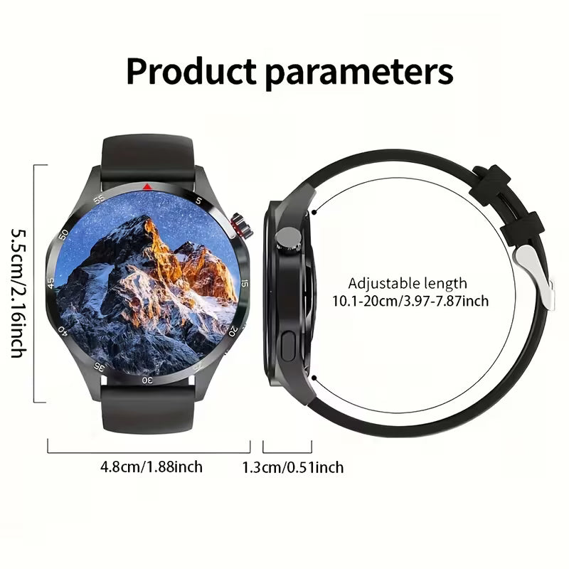 Latest Smart Watch, Premium, 1.5-Inch Touch Screen, Fashionable Dot Strap, with Call/Message Reminder, Multi-Sports Mode, Camera Control, Calendar, Music Control, Alarm, Stopwatch And More Functions