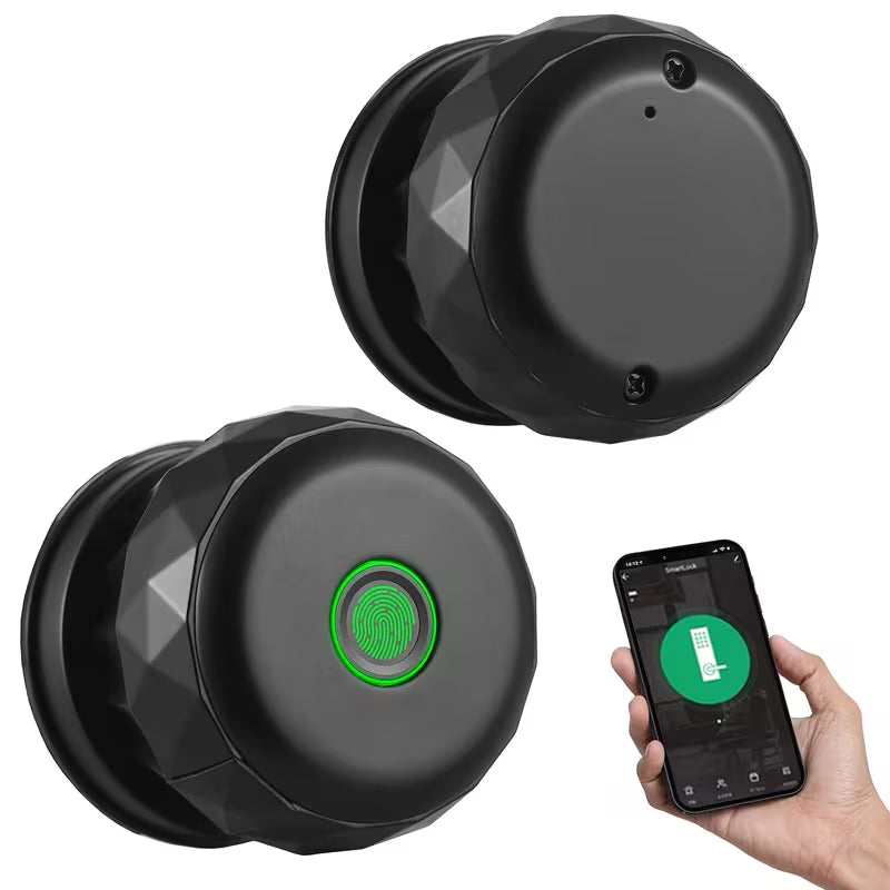 Smart Fingerprint Door Lock with App Control, Biometric Keyless Entry Door Knob, Easy Install Alloy Metal Smart Lock for Bedroom, Front Door, Apartment, Office And Hotel