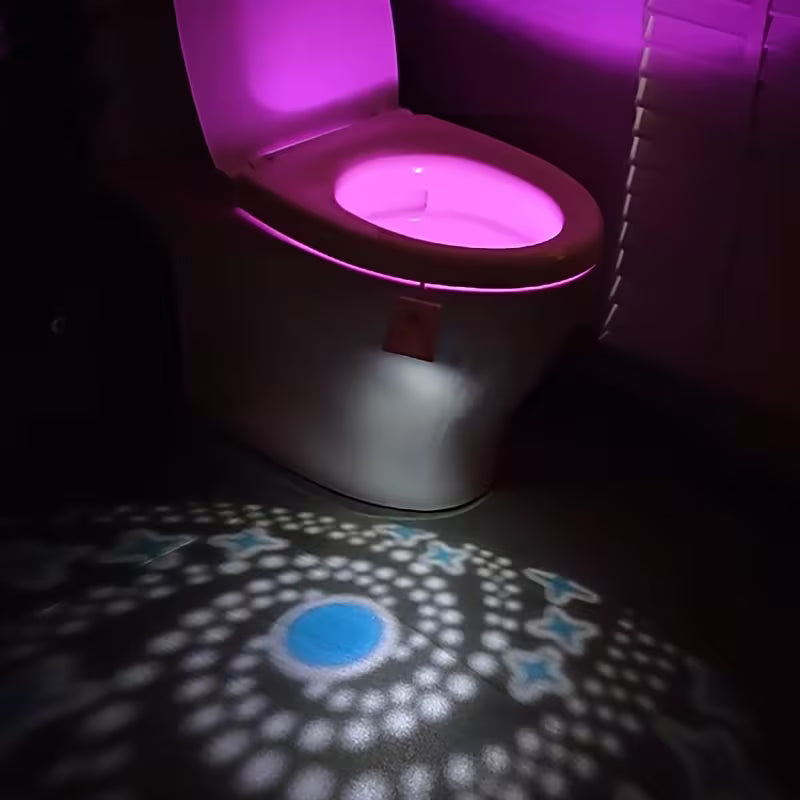 Shenzhi Tech Toilet Night Light, LED Toilet Light with Motion Sensor, 7 Color RGB Changing, Easy to Install USB Rechargeable Bathroom Night Lamp for Safe Late Night Visits
