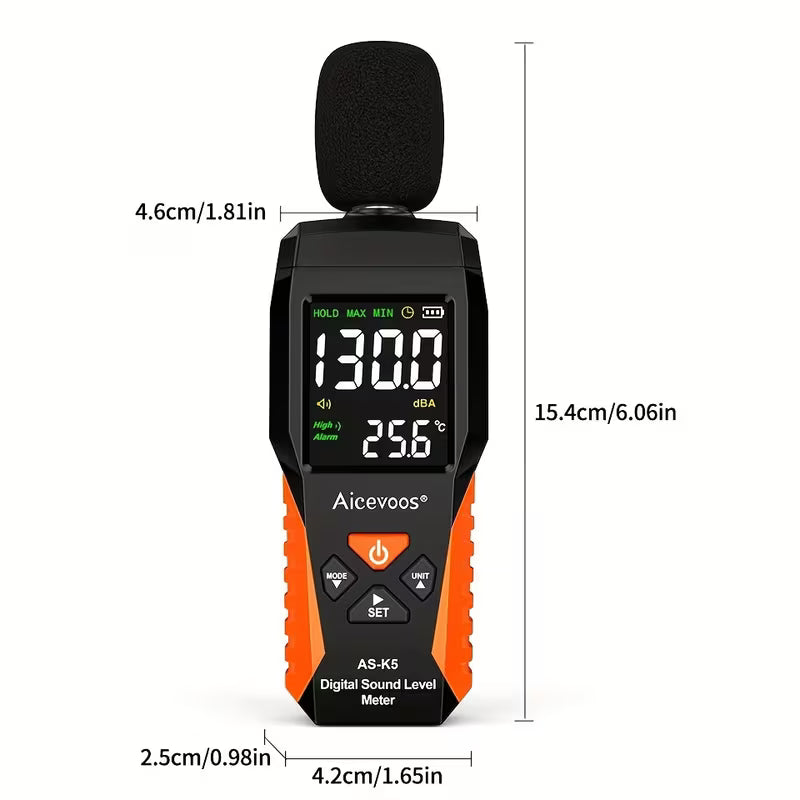 Aicevoos Digital Sound Meter Decibel Meter 30-130Db Measure Decibels Sound Level Noise Decibelios Decibel Monitor