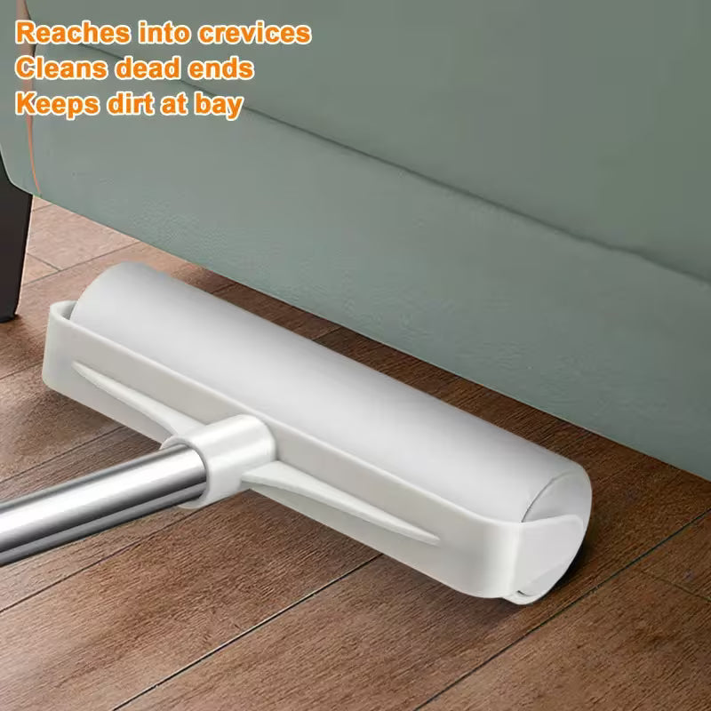 4pcs/set (3 Rolls of Paper+1 Mop Long Handled Hair Remover, Retractable Hair Brush for Clothing, Household Floor Cleaning Tool for Cat Hair, Pet Hair Removal Roller, Sofa Carpet Dust Roller, Cleaning Tool