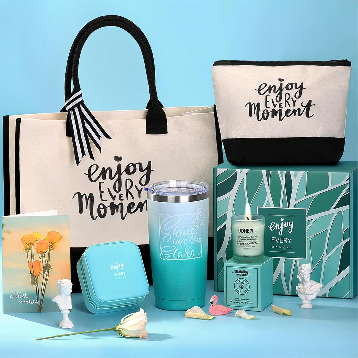 Gifts for Women and Mom, Birthday Gifts, Unique Gift Set for Christmas, Mothers Day, Valentines Day, Tumbler Personalized Present for Friendship, Her, Girlfriend, Wife, Teacher, Bridesmaids
