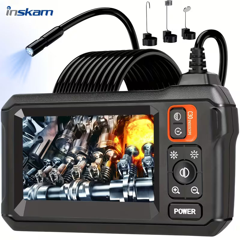 8Mm Single Lens IP67 Endoscope Camera with a 4.3 Inch IPS LCD Screen for Industrial Use, Ideal for Auto Repair And Plumbing Assistance