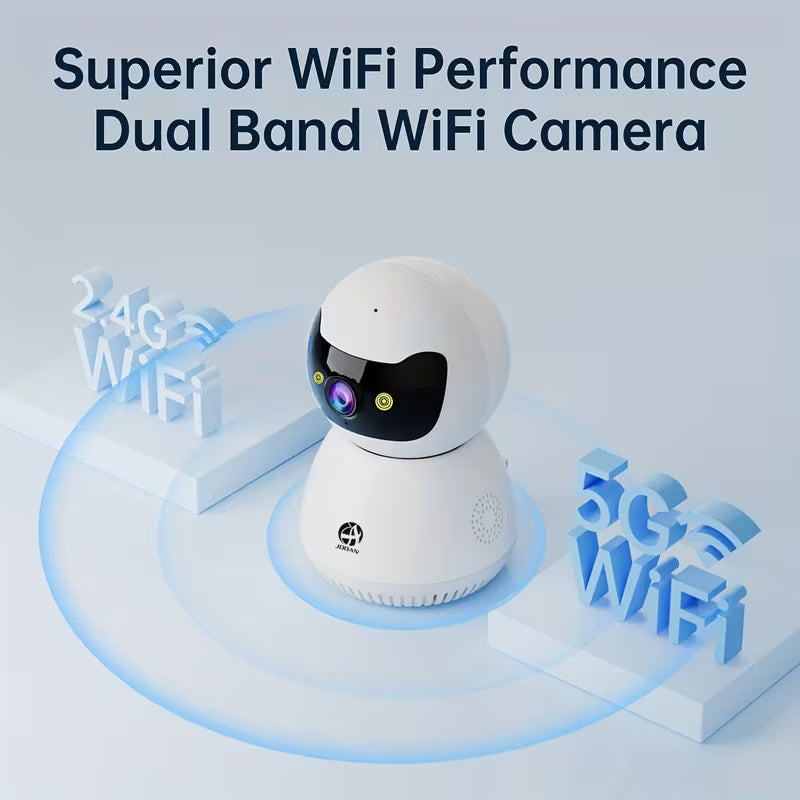 1080P Full HD Surveillance Camera with Full-Color Night Vision, Two-Way Audio, Motion Detection, and Tracking Recording. Can Be Controlled Via Remote Mobile App. Ideal for Nanny Monitoring, Family and Pet Safety Monitoring