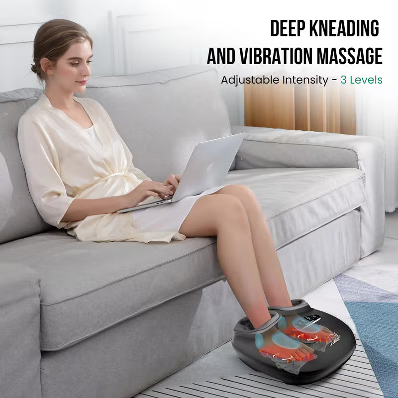 Snailax Shiatsu Foot Massager with Heat, Deep Kneading, Compression, Vibration, Christmas Gifts For Dad and Mom
