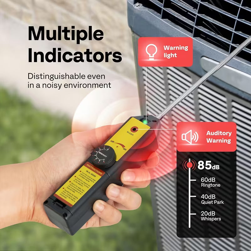 Newly Developed Refrigerant Fluoride Leak Detection Instrument with Indicator Light, High Precision Halogen Gas Leak Detection Instrument, Suitable for Halogen R134A, R410A, R22A Air Conditioning Warm Air AC