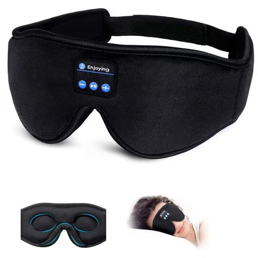 Wireless 3D Stereo Sleep Eye Mask Headphones Music Soft Light Blocking Sleeping Memory Foam Travel Relaxation Valentine's Day Gift for Women and Men