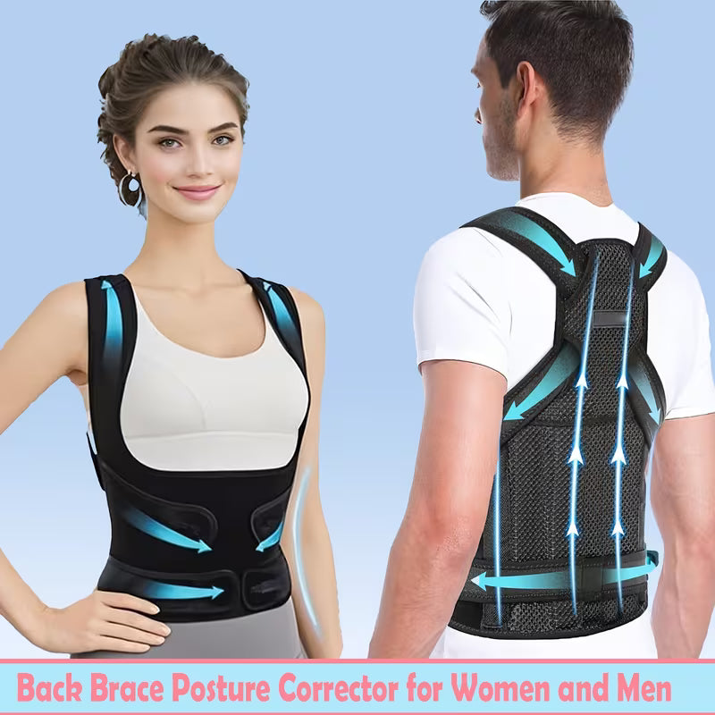 Women And Men, Adjustable Back Posture Belt, Back Brace for Posture for Women, Posture Brace Provides Support And Shape for Neck