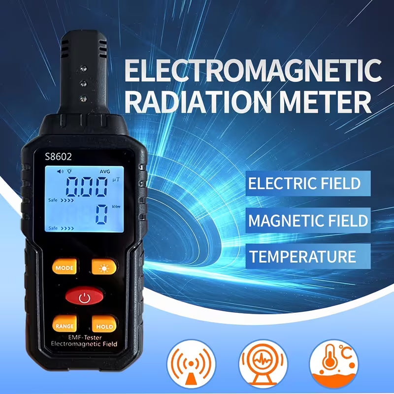 Three-in-One Electromagnetic Radiation Detector: Electric Field, Magnetic Field, and Radiation Tester (Battery Not Included)