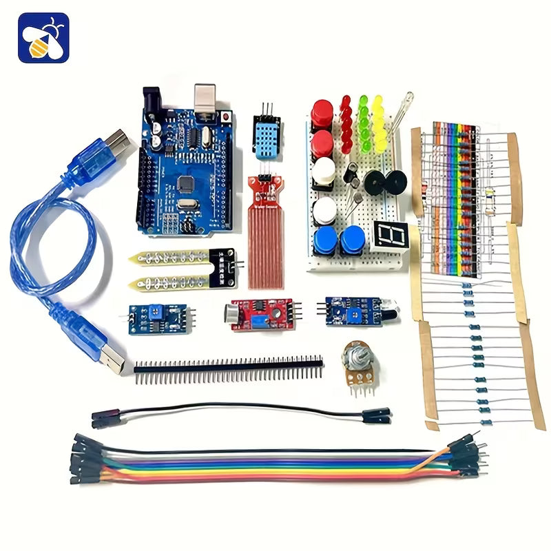400 Breadboard DIY Learning and Development Project Starter Kit R3 Kit Electronics Sensors LED Dht11 Potentiometer