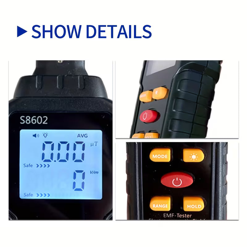 Three-in-One Electromagnetic Radiation Detector: Electric Field, Magnetic Field, and Radiation Tester (Battery Not Included)