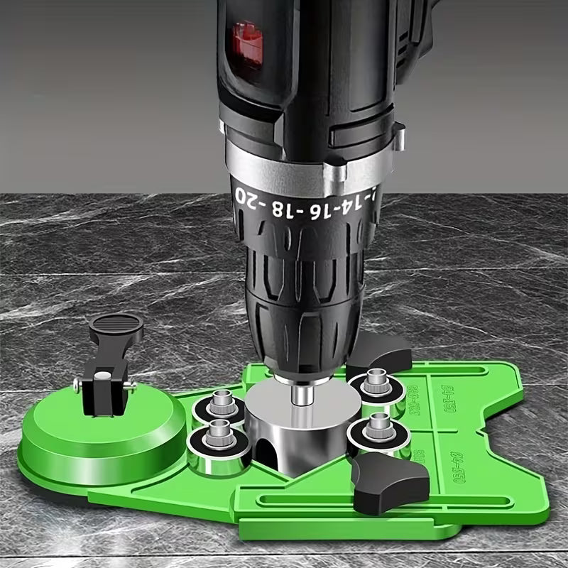 Ceramic Tile Hole Locator, Glass, Marble Hole Locator, Ceramic Tile Chamfer Tool, Ceramic Tile Marble Sucker Fixed Hole Locator, Drilling Locator, Glass Sucker Positioning Hole Opener, Drill Sucker Positioning Hole Locator