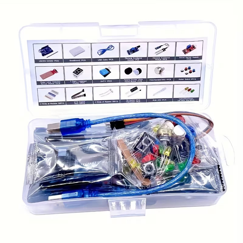 400 Breadboard DIY Learning and Development Project Starter Kit R3 Kit Electronics Sensors LED Dht11 Potentiometer