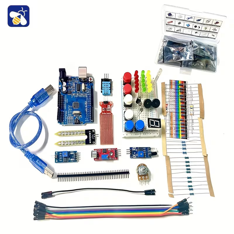 400 Breadboard DIY Learning and Development Project Starter Kit R3 Kit Electronics Sensors LED Dht11 Potentiometer