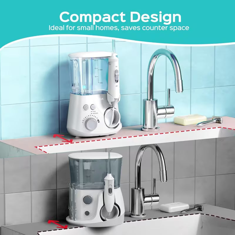 COSLUS EX20 Professional Water Flosser for Teeth: 2 Modes And 12 Pressure Settings Electric Dental Pick for Orthodontic, Braces, Sensitive Gums - Home Use, for Multiple Users, Family