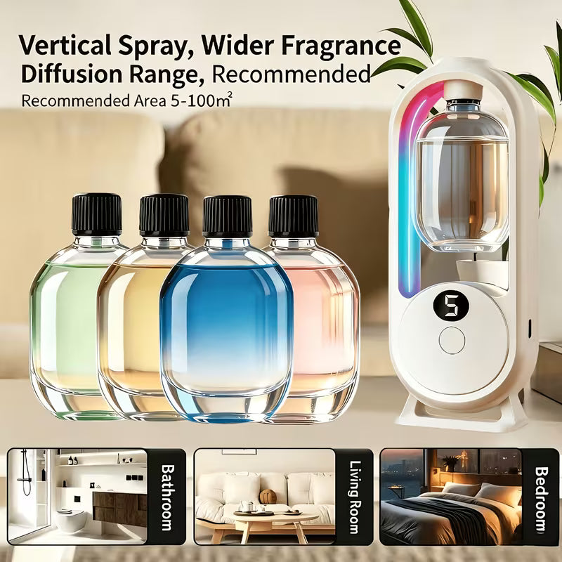Four Bottles Of Essential Oil For Al AromaDiffuser, 2026 Edition, 5-Level TimedAutomatic Spraying Function, 1 Bottle/3-Bottle Set Includes Device, Refill EssentialOil, Five Fragrances, Star-Rated Aroma, Teacher Appreciation, Mother'S Day Gifts.