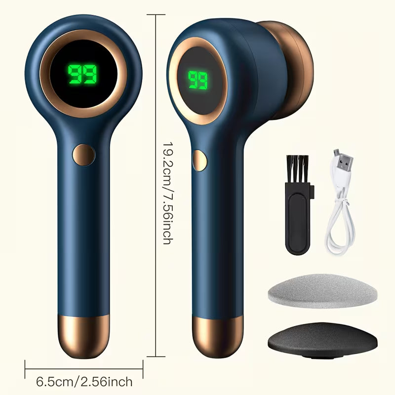Rechargeable Electric Foot Remover Kit - Pedi Tools For Feet Care With 3 Interchangeable Heads, 2 Speeds, And Dander Vacuum Cleaner - Professional Foot Care Solution For Smooth And Soft Feet