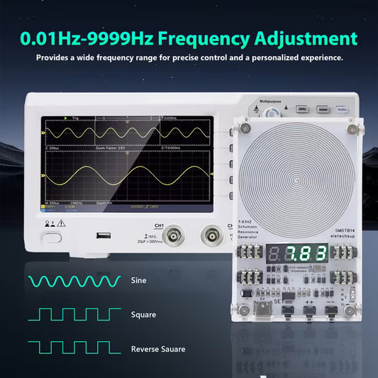 7.83Hz Adjustable Schumann Wave Resonance Generator (0.01Hz-9999Hz) - Ultra-Low Frequency Pulse Wave, USB Powered