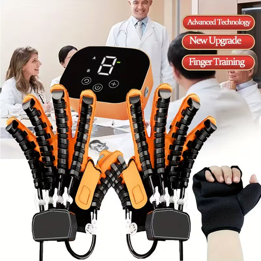 Rehab Robot Gloves, Hand Machine Training, Automatic Hand Training, Hand Function Rehabilitation Finger Exerciser, Finger Training, Gifts for Seniors (Orange), Perfect Gift for Thanksgiving, (Valentine's Day) Caring for Your Loved Ones