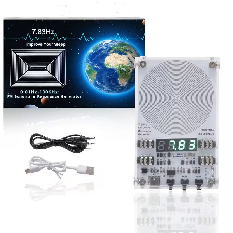 7.83Hz Adjustable Schumann Wave Resonance Generator (0.01Hz-9999Hz) - Ultra-Low Frequency Pulse Wave, USB Powered