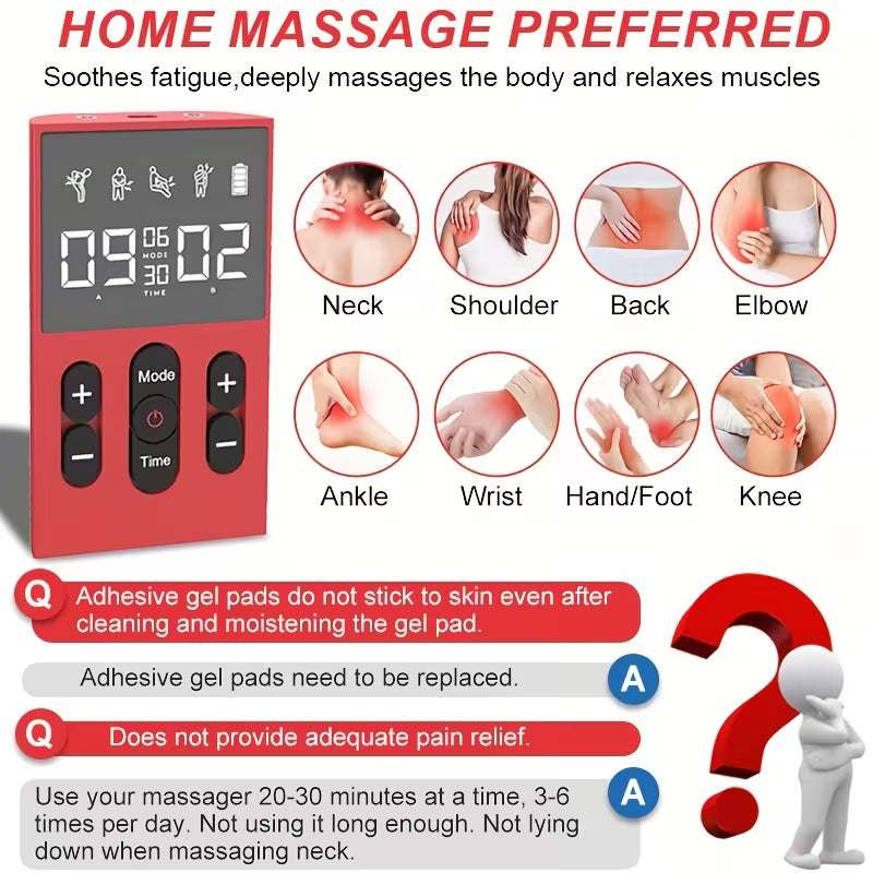 12Modes TENS EMS Unit Compact Muscle Stimulator for Pain Relief, Rechargeable & Portable Dual Channel EMS Muscle Stimulator with 36 Intensity Levels