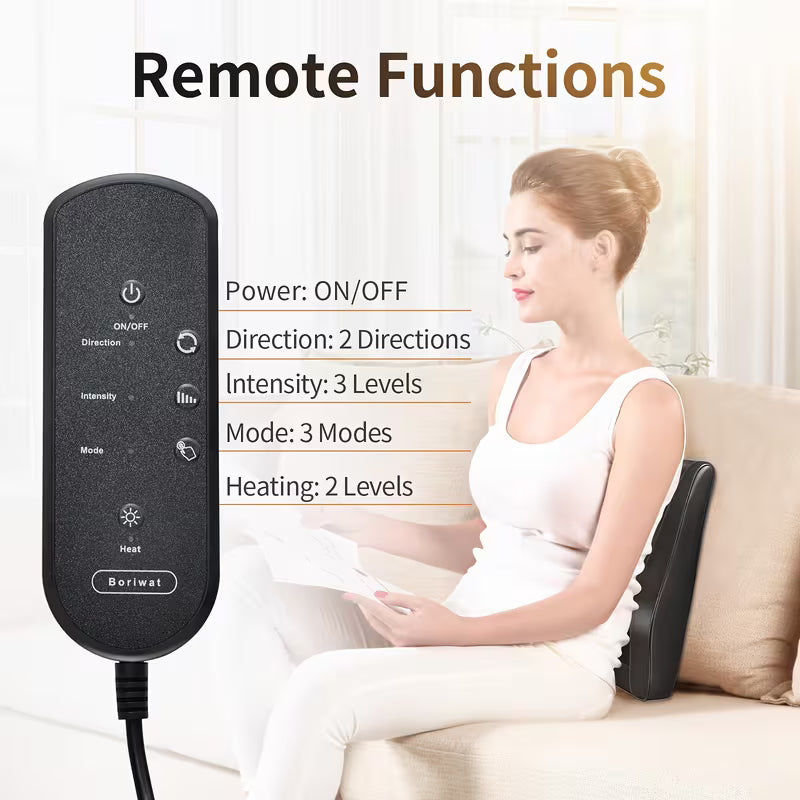 1pc, Shiatsu Neck And Shoulder Massager with Heat - Kneading, Rolling, And Vibrating Functions for Traps, Legs, And Body - Perfect Gift for Men And Women, Ideal for Home, Office, And Travel Use, The Best Mother's Day Gift