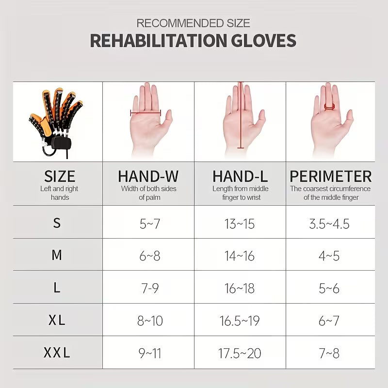 Rehab Robot Gloves, Hand Machine Training, Automatic Hand Training, Hand Function Rehabilitation Finger Exerciser, Finger Training, Gifts for Seniors (Orange), Perfect Gift for Thanksgiving, (Valentine's Day) Caring for Your Loved Ones