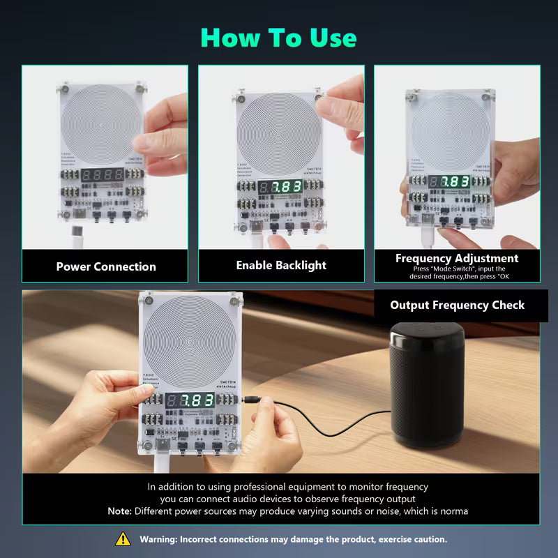 7.83Hz Adjustable Schumann Wave Resonance Generator (0.01Hz-9999Hz) - Ultra-Low Frequency Pulse Wave, USB Powered