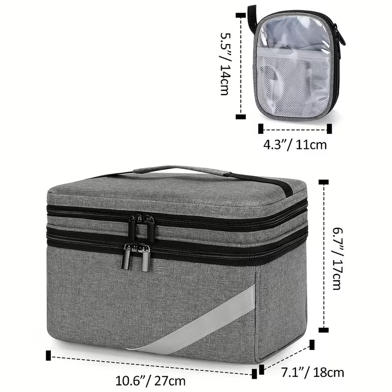 Organizer for Storing Medicine Bags (Empty), Compact Pouch for Pill Bottles, Ideal for Home, Workplace, Educational Institutions, And Outdoor Trips