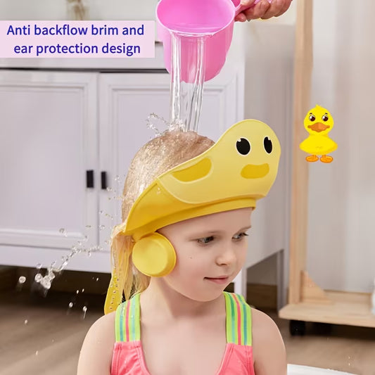 Adjustable Duck Shower Cap for, Suitable for and, Shampoo Cap, Shower Cap, Bath Cap, Shampoo Cap, a Must-have for and When Bathing and Washing Their Hair.