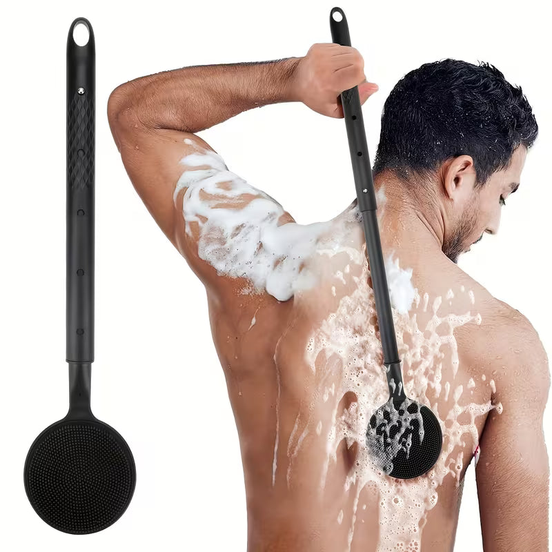 Extendable Bath Brush, Soft Long Handle Shower Brush, Gentle Back Scrubber, Deep Cleansing Skincare Tool, Perfect Gift
