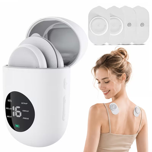 Rechargeable Cordless TENS EMS Muscle Stimulator, 6 Professional Modes 16 Intensity Levels, Full Body Therapy Massager, Portable Recovery Device, Gift for Parents Fitness Lovers