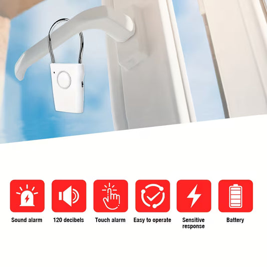 The Hanging Alarm, a very loud siren that can be heard up to 680 feet away, hangs from a backpack or bicycle handlebar and vibrates to set off the alarm, perfect for business travel.