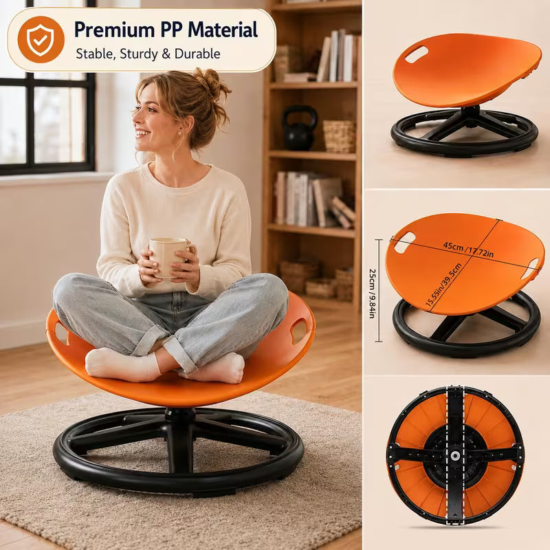 Spinning Sensory Chair- Outdoor Athletics Red/Blue, Durable Plastic And Metal Materials, Suitable for Autism And ADHD Patients- Enhances Coordination And Attention