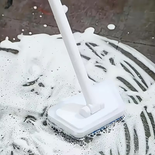 Multi-Functional Bathroom Cleaning Brush Set with 5 Detachable Brush Heads, Long Handle, Essential Household Cleaning Tools, Floor Cleaning Set, Sturdy Handle Structure, Used for Scrubbing Tiles, Floors, And Bathtubs