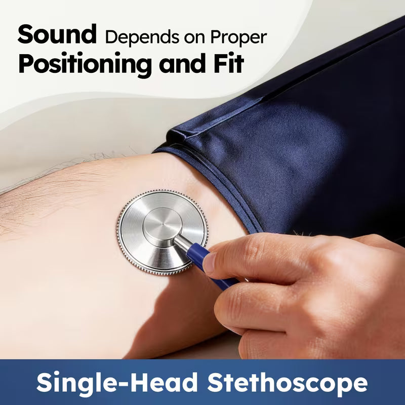 Aneroid Sphygmomanometer with Stethoscope, Professional Manual Blood Pressure Monitor Adult Sized BP Cuff (10"-16"), Case Included, Navy