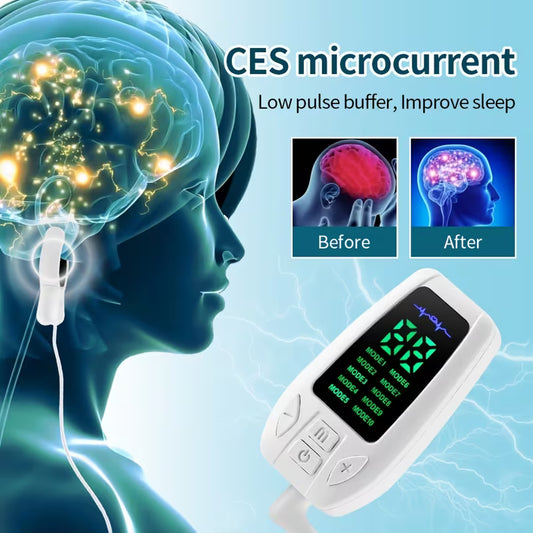 EMS Low-Frequency Therapy Device, Portable Ear Clip Sleep Aid, 10 Modes And 30 Adjustable Intensities. Relaxing The Body And Mind Through Microcurrent Stimulation. Better Entry Into Sleep Mode